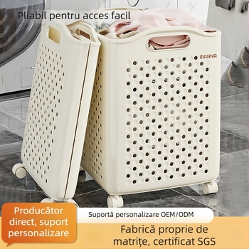 Literary coș de rufe pliabil - PP material, stil modern minimalist, depozitare pentru casă, 1 bucată