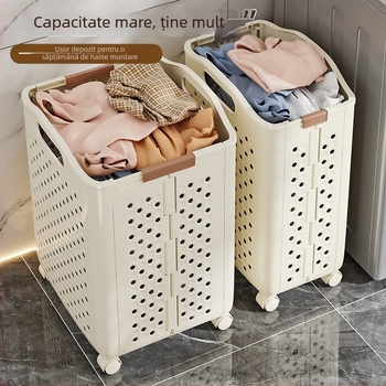 Literary coș de rufe pliabil - PP material, stil modern minimalist, depozitare pentru casă, 1 bucată