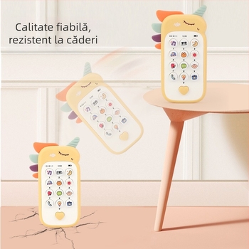 Mașină de povești educativă cu telefon simulant pentru sugari și copii mici — electrică, reîncărcabilă, muzică și vocalizare, interacțiune emoțională, jocuri părinte-copil
