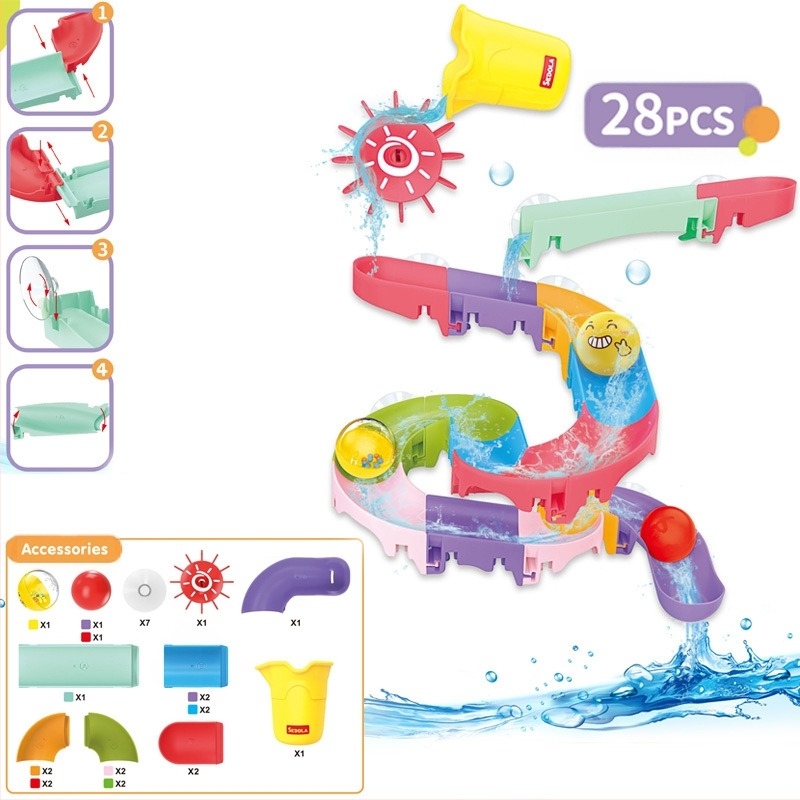 Jucărie de traseu acvatic din blocuri, din plastic, pentru copii 4–6 ani, interactivă, certificat 3C 2020152202030873