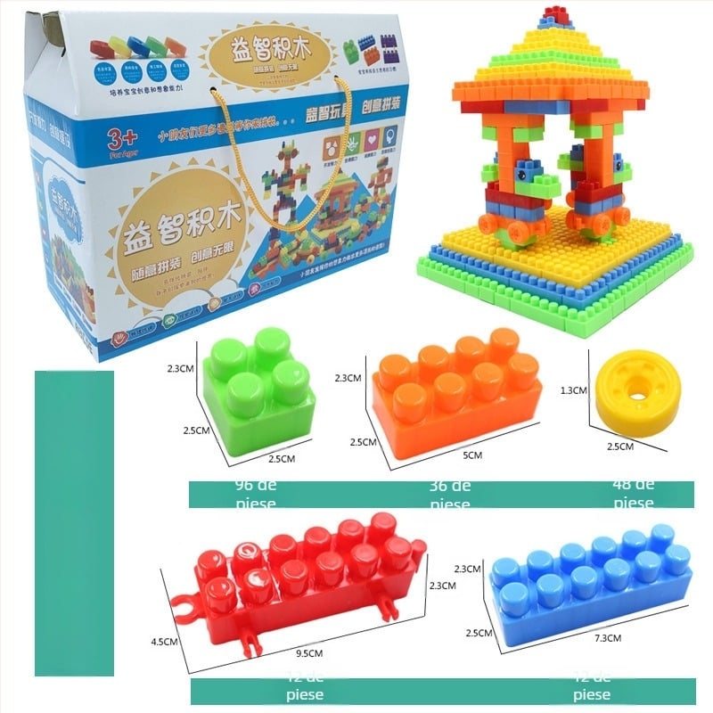 DIY blocuri mari din plastic pentru copii – blocuri educaționale pentru învățarea timpurie, 100–200 piese, plastic PP, ambalare în butoi, certificare 3C 2018012203132584