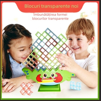 Set de blocuri de echilibru în stil Tetris pentru joc pe masă, interactiv părinte-copil, din ABS plastic, non-electric, multifuncțional, potrivit pentru 4–6 ani