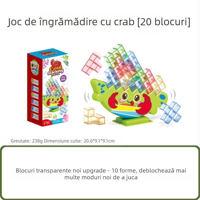 Set de blocuri de echilibru în stil Tetris pentru joc pe masă, interactiv părinte-copil, din ABS plastic, non-electric, multifuncțional, potrivit pentru 4–6 ani