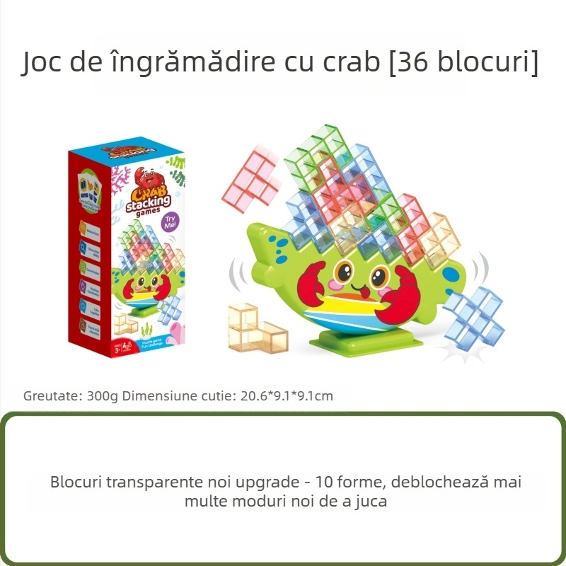 Set de blocuri de echilibru în stil Tetris pentru joc pe masă, interactiv părinte-copil, din ABS plastic, non-electric, multifuncțional, potrivit pentru 4–6 ani
