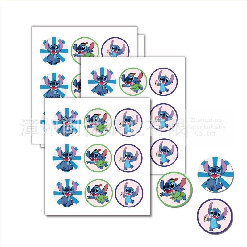 Invitații pentru petrecere cu temă Stitch, etichete pentru cutii de prăjituri și ambalare cadouri, pungi pentru bomboane | Material: Hârtie | Formă: Animăluț desen animat | Logo imprimat: OK | IP: Nu