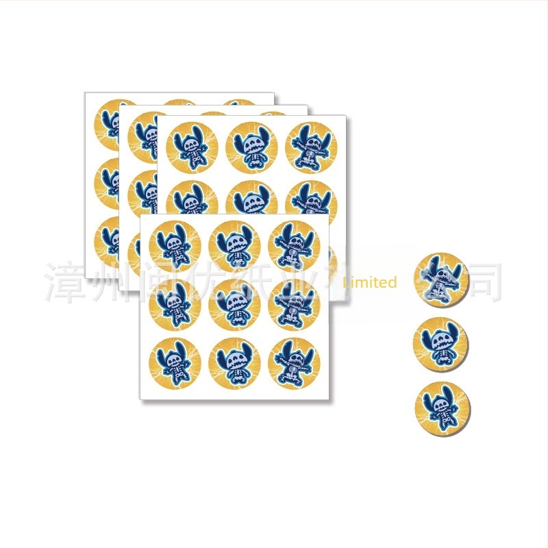 Invitații pentru petrecere cu temă Stitch, etichete pentru cutii de prăjituri și ambalare cadouri, pungi pentru bomboane | Material: Hârtie | Formă: Animăluț desen animat | Logo imprimat: OK | IP: Nu
