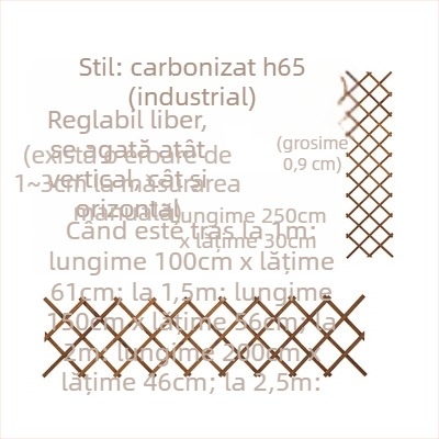 Suport de balcon din lemn cu plasă pentru trandafiri cățărători, montat pe podea, stil pastoral