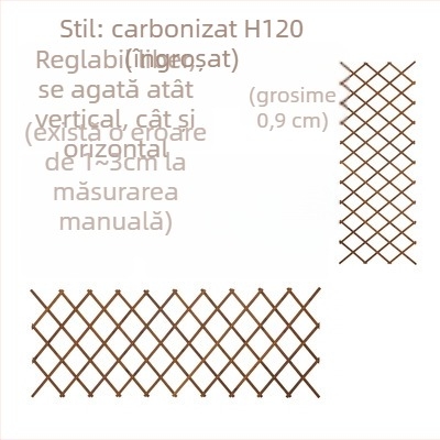 Suport de balcon din lemn cu plasă pentru trandafiri cățărători, montat pe podea, stil pastoral