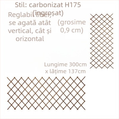 Suport de balcon din lemn cu plasă pentru trandafiri cățărători, montat pe podea, stil pastoral