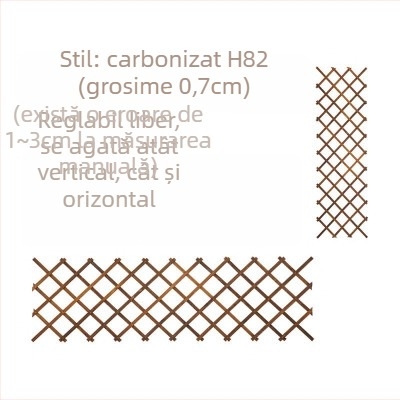 Suport de balcon din lemn cu plasă pentru trandafiri cățărători, montat pe podea, stil pastoral