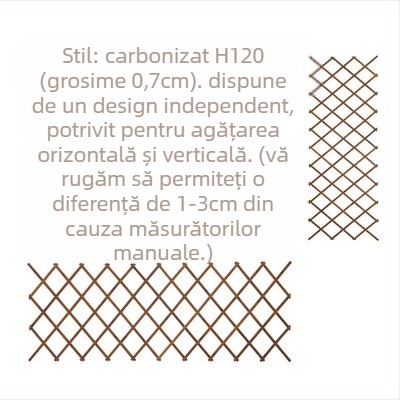 Suport de balcon din lemn cu plasă pentru trandafiri cățărători, montat pe podea, stil pastoral