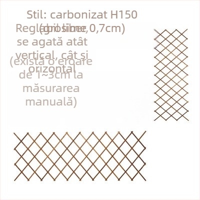 Suport de balcon din lemn cu plasă pentru trandafiri cățărători, montat pe podea, stil pastoral