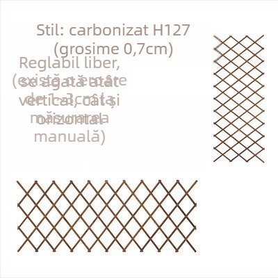 Suport de balcon din lemn cu plasă pentru trandafiri cățărători, montat pe podea, stil pastoral