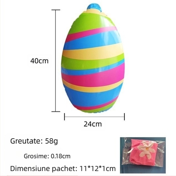 Decorațiune de Paște gonflabilă în formă de ou | PVC, brand SP, potrivită pentru 7-14 ani, imprimare