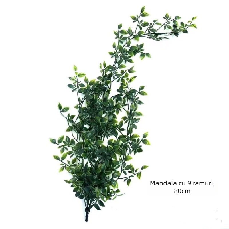 Bonsai atârnat artificial cu eucalipt, flori din plastic, decor pentru interior și exterior