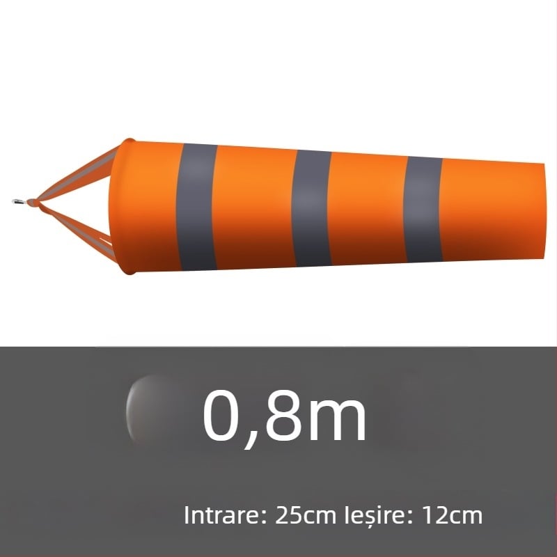 Indicator de vânt din oțel inoxidabil pentru exterior, suprafață fluorescentă și reflectorizantă, model 002