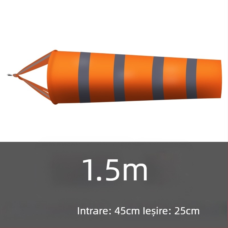 Indicator de vânt din oțel inoxidabil pentru exterior, suprafață fluorescentă și reflectorizantă, model 002