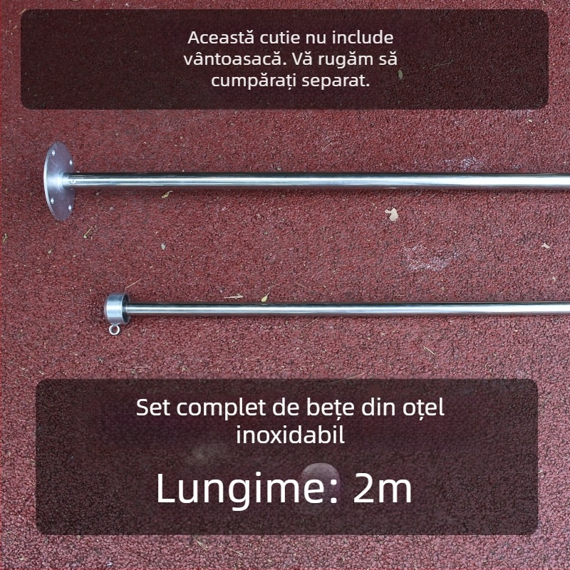 Indicator de vânt din oțel inoxidabil pentru exterior, suprafață fluorescentă și reflectorizantă, model 002