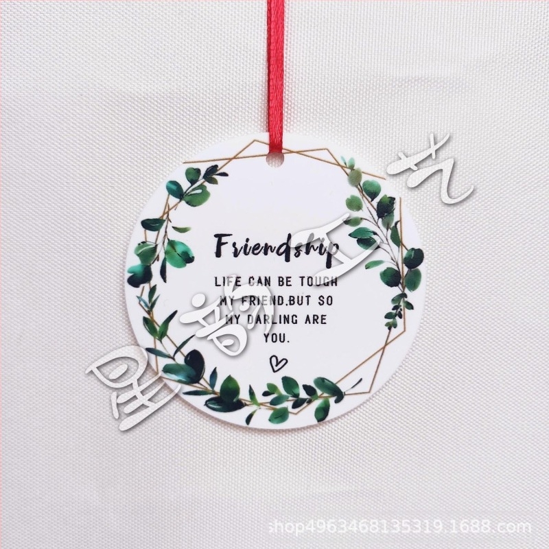 Pandantiv circular din acrilic pentru decorul casei, gravură și imprimare, brand Star rhyme (IP: fără autorizare)