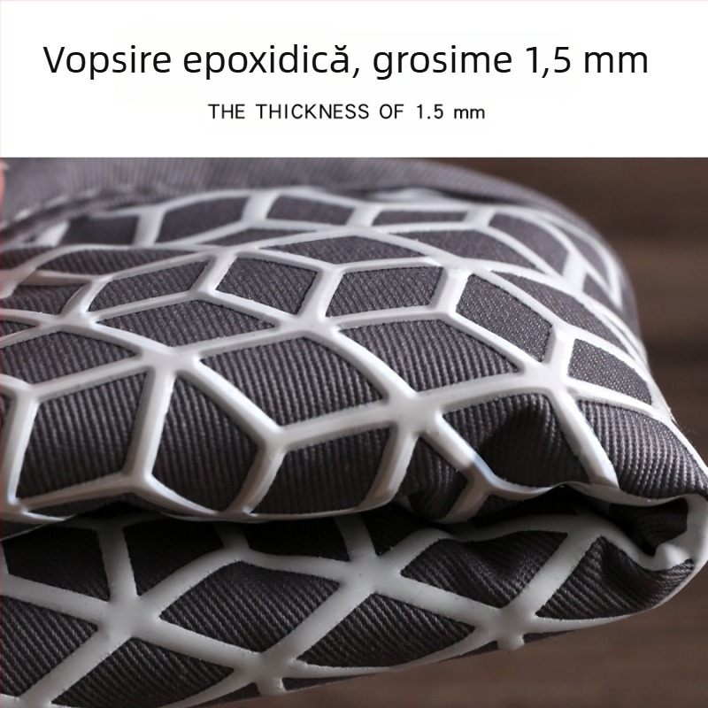 Set mănuși izolante din silicon și pad pentru oală – material silicon-bumbac, marcă Le Chun, personalizare disponibilă, lansat în 2024