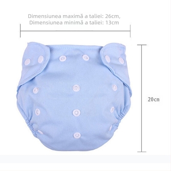 Pantaloni de antrenament pentru bebeluți — închidere cu șapte snaps de culoare, design impermeabil pull-up, nucleu îngroșat, bumbac + material impermeabil, potriviți pentru 0–12 luni.