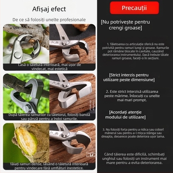 Foarfece de tăiat cu Ball Joint și gură înclinată pentru bonsai și ramuri – Instrument de grădinărit (Brand: Adult Worker)