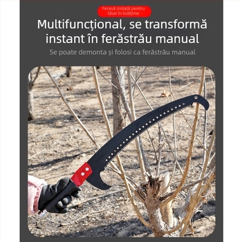 Ferăstrău manual izolat multifuncțional pentru crengi înalte, cu tijă din rășină epoxidică și mâner extensibil pentru grădină și tăierea copacilor