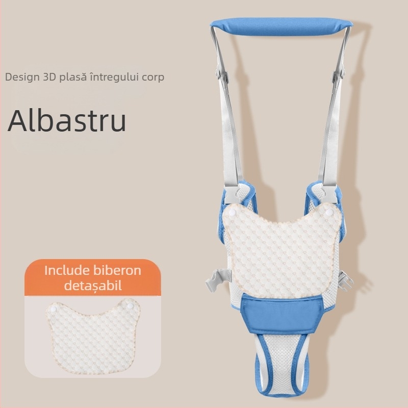 Curea de mers pentru bebeluși - poliester respirabil, ajută la învățarea mersului, sprijin la talie și anti-cădere, potrivită pentru 7–36 de luni