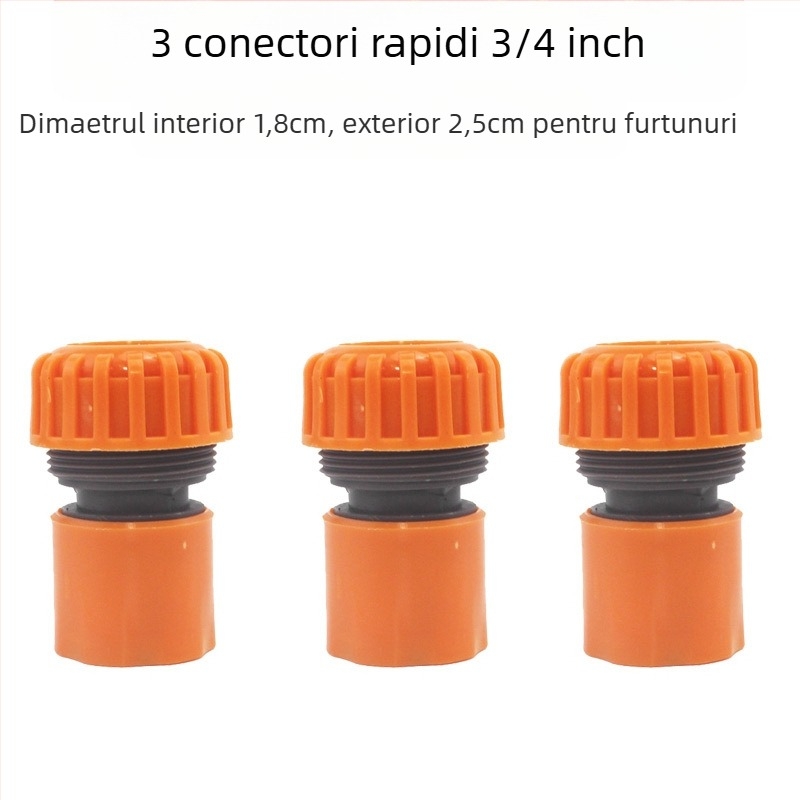 Deo conector din plastic pentru conducte de apă – distribuitor 1 la 4 cu întrerupător, pentru irigații în grădină
