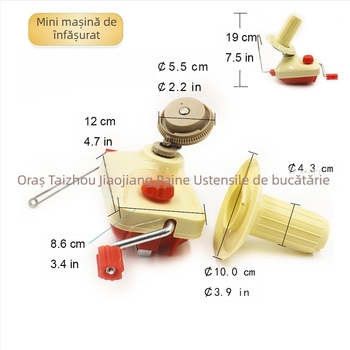 Înfășuitor de fire pentru uz casnic, dispozitiv compact din ABS plastic, suport tip umbrelă, pachet 20 buc.