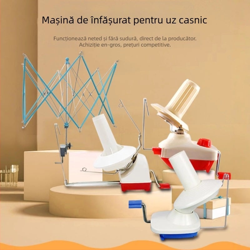 Înfășuitor de fire pentru uz casnic, dispozitiv compact din ABS plastic, suport tip umbrelă, pachet 20 buc.