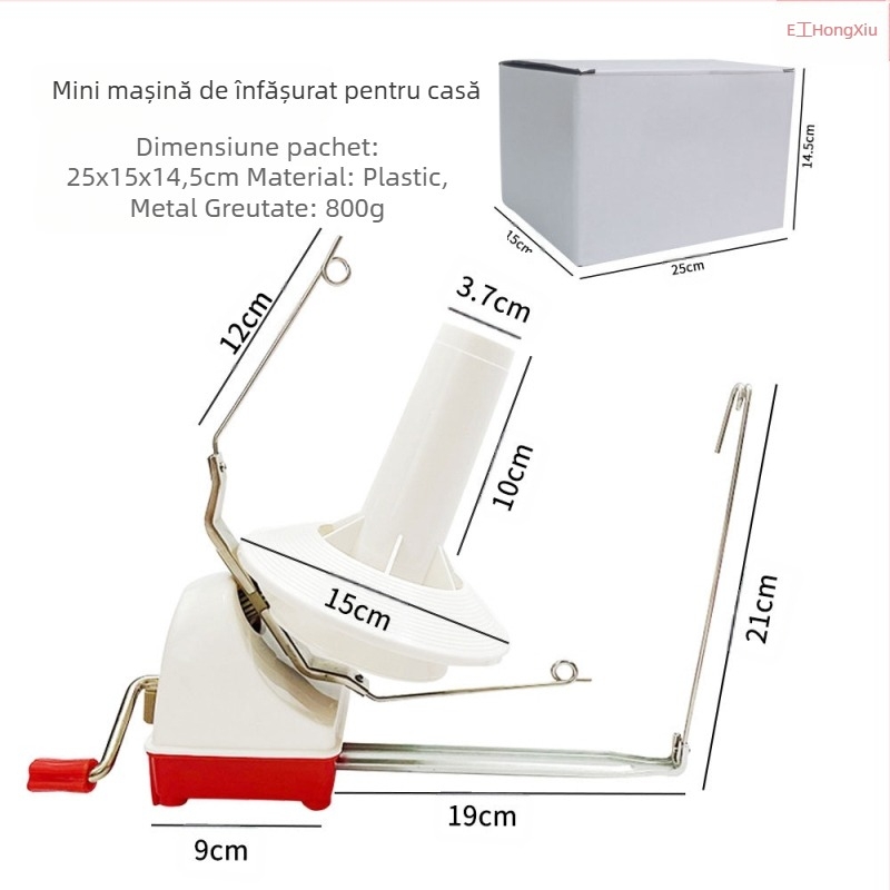 Înfășuitor de fire pentru uz casnic, dispozitiv compact din ABS plastic, suport tip umbrelă, pachet 20 buc.