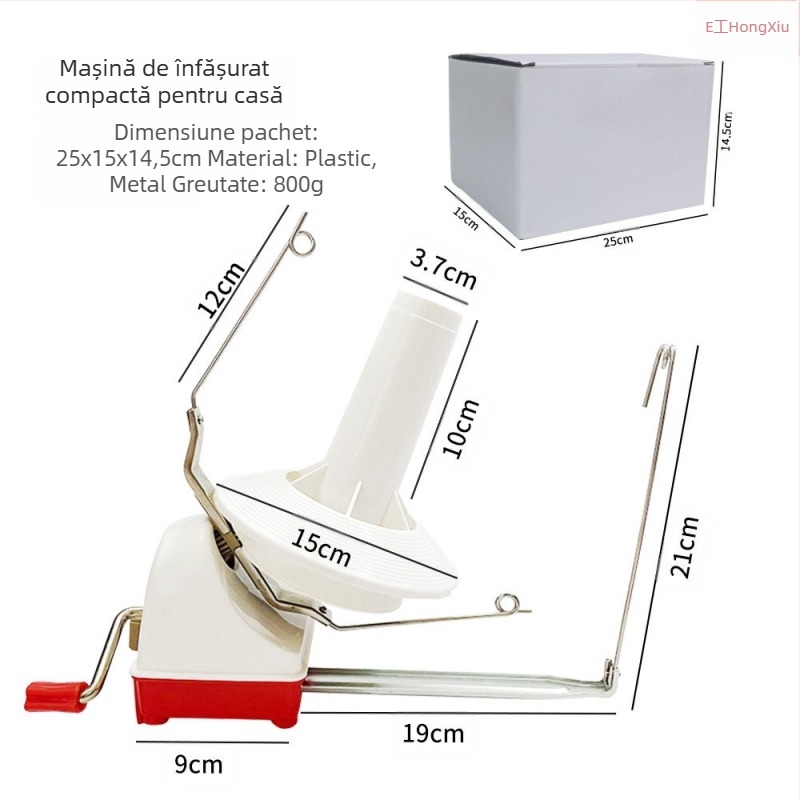 Înfășuitor de fire pentru uz casnic, dispozitiv compact din ABS plastic, suport tip umbrelă, pachet 20 buc.