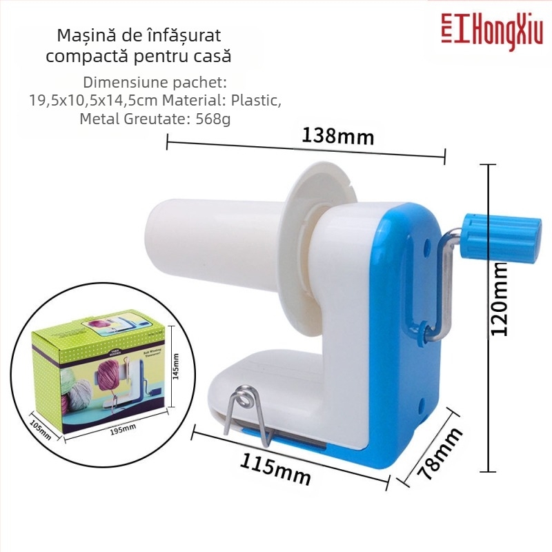 Înfășuitor de fire pentru uz casnic, dispozitiv compact din ABS plastic, suport tip umbrelă, pachet 20 buc.