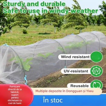 Plasă anti-insecte din PE pentru seră – dimensiune a orificiilor 60, diametrul firului 60, durată de viață 3