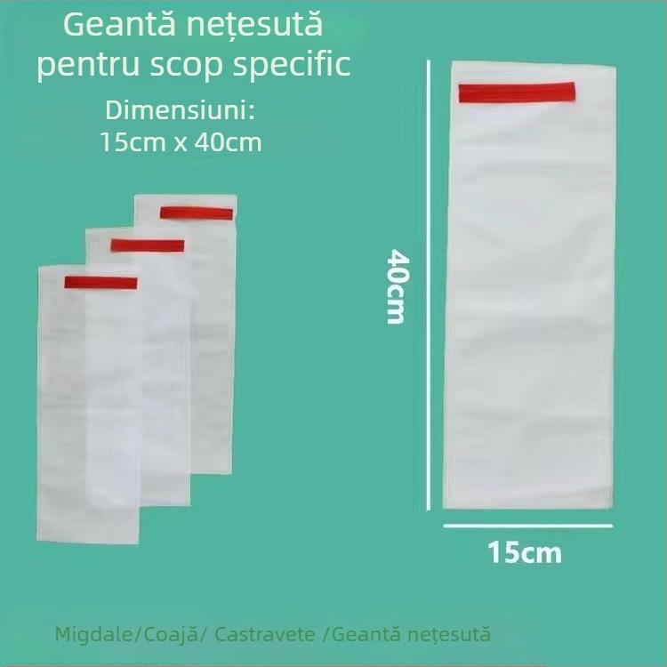 Sac de fructe din material nețesut, anti-insecte, respirant, semi-transparent, biodegradabil