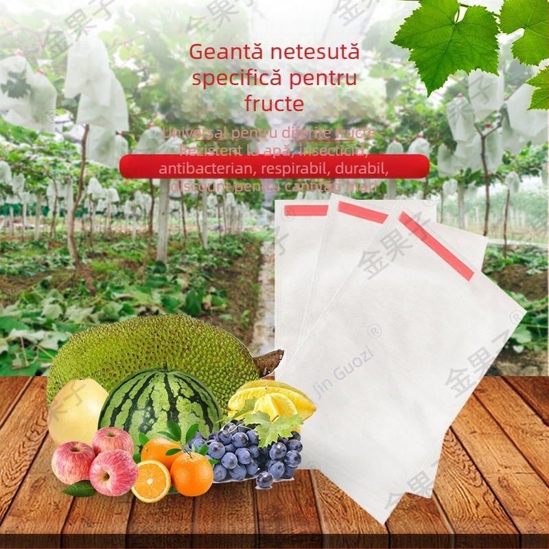 Sac de fructe din material nețesut, anti-insecte, respirant, semi-transparent, biodegradabil