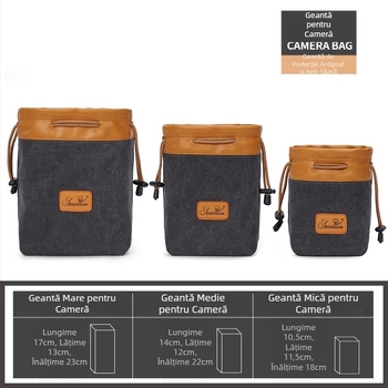 Geantă pentru aparat foto - Seven-Color Cotton, model K-76, pânză, compatibil Canon/Nikon, stil geantă de mână