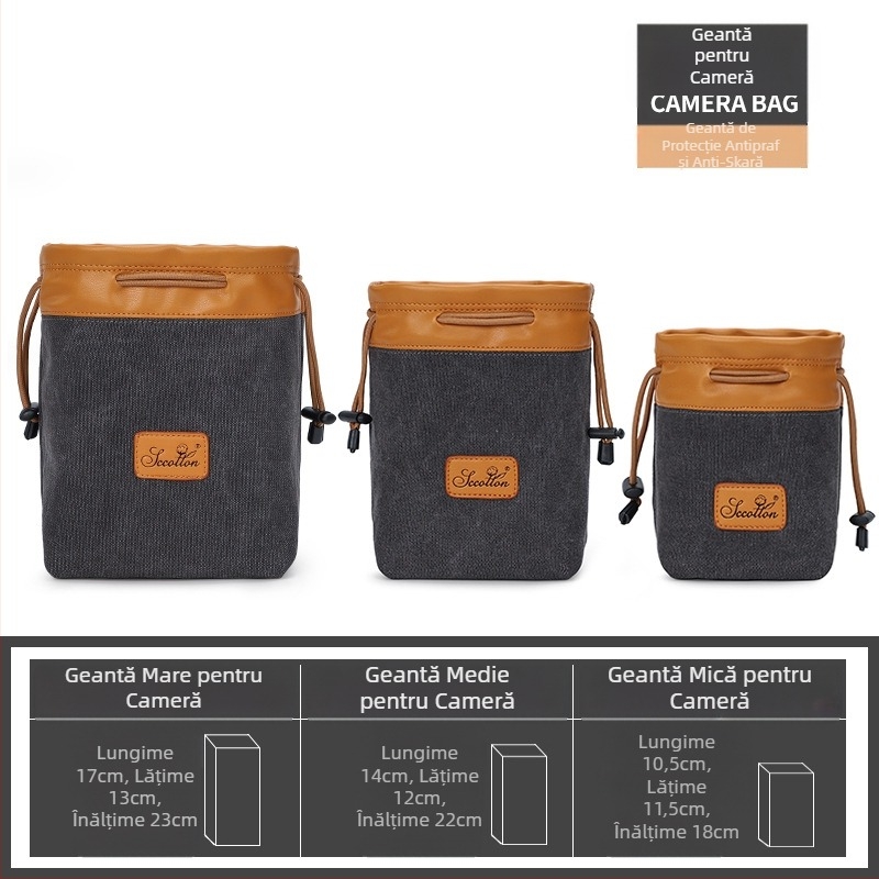 Geantă pentru aparat foto - Seven-Color Cotton, model K-76, pânză, compatibil Canon/Nikon, stil geantă de mână