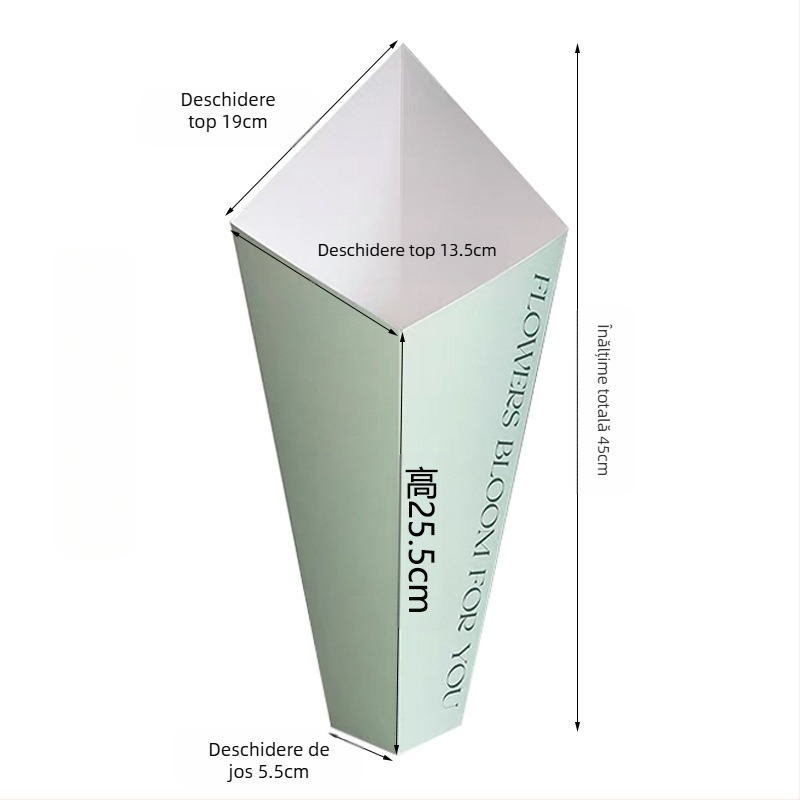 Set de ambalare flori, carton alb, ambalaj interior, origine Yiwu, model P