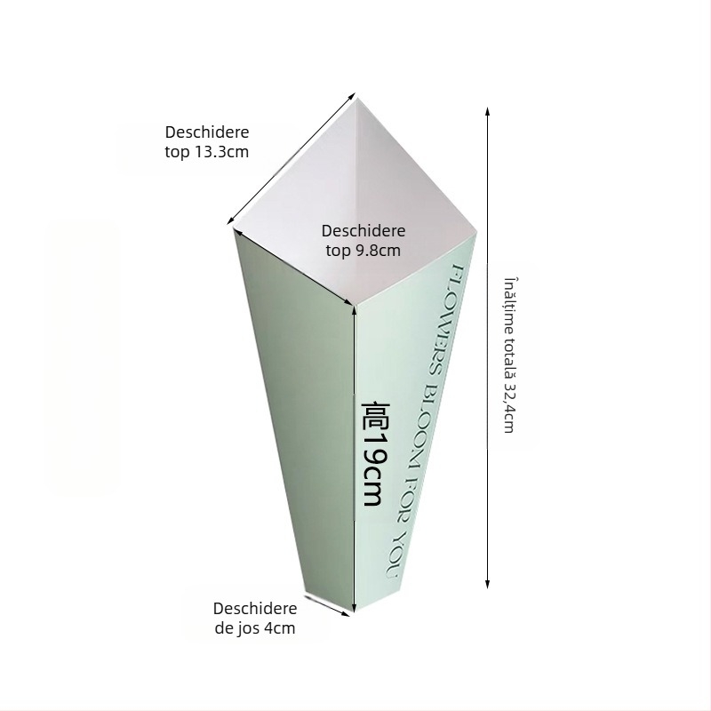 Set de ambalare flori, carton alb, ambalaj interior, origine Yiwu, model P