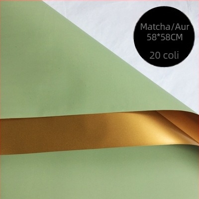 Hârtie de împachetat pentru buchete de flori proaspete – film mat pe ambele fețe, tip produse: Spot, 20 de foi pe pachet, toleranță ±1 cm