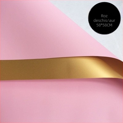 Hârtie de împachetat pentru buchete de flori proaspete – film mat pe ambele fețe, tip produse: Spot, 20 de foi pe pachet, toleranță ±1 cm