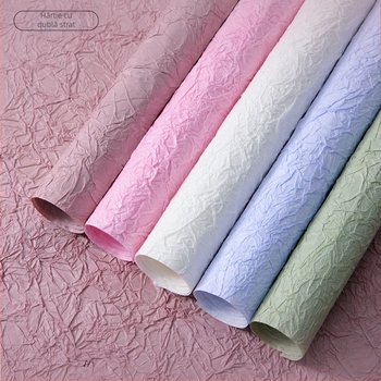 Hârtie de împachetat cu textură de piatră, 5 foi pe pachet, fabricată manual