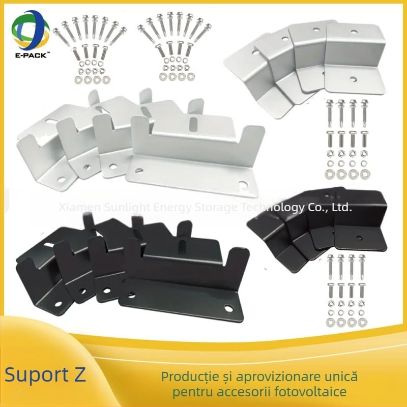 Suport Z pentru panouri solare – aliaj de aluminiu, Z mari și mici, seturi de 4 sau 8