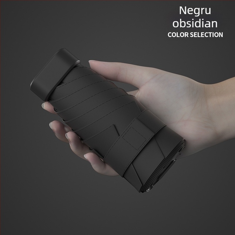 South Joe umbrelă ultraușoară cu șase brațe pentru femei, curea | deschidere manuală, schelet din aliaj, țesătură 210T, UPF>50, design de buzunar compact