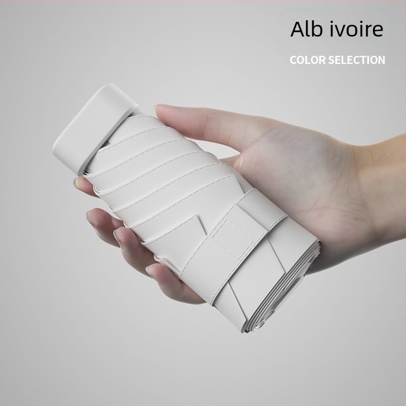 South Joe umbrelă ultraușoară cu șase brațe pentru femei, curea | deschidere manuală, schelet din aliaj, țesătură 210T, UPF>50, design de buzunar compact