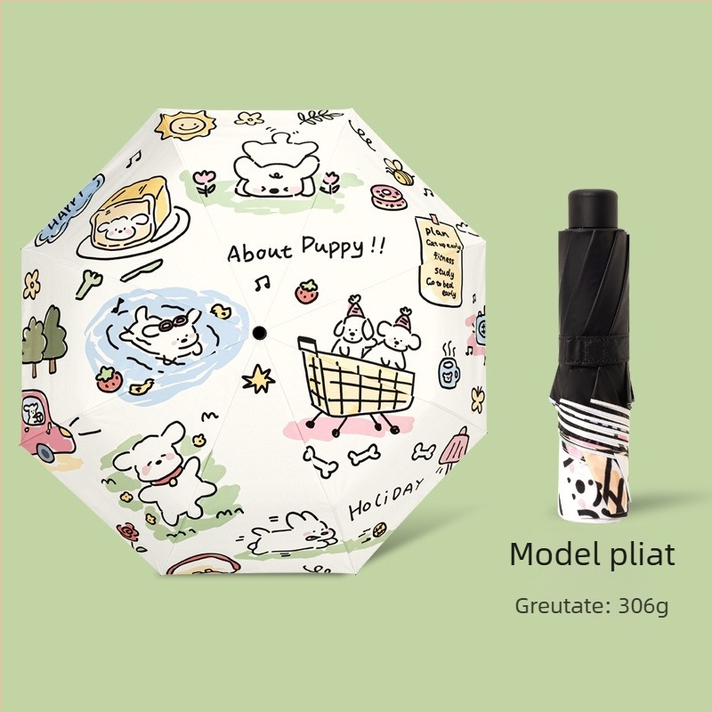 Umbrelă de soare cu 8 nervuri, cadru din fier, ax și mâner din lemn, țesătură poliester 190T, UPF50+, deschidere/închidere manuală