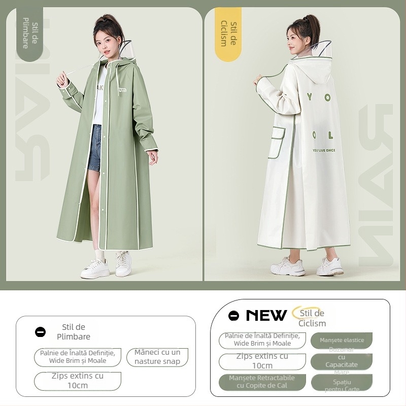 Poncho de ploaie pentru drumeții, material EVA, adult, 1 persoană, 322 g