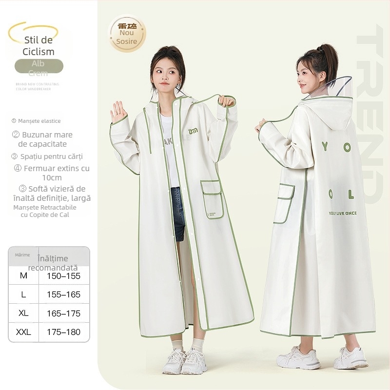 Poncho de ploaie pentru drumeții, material EVA, adult, 1 persoană, 322 g